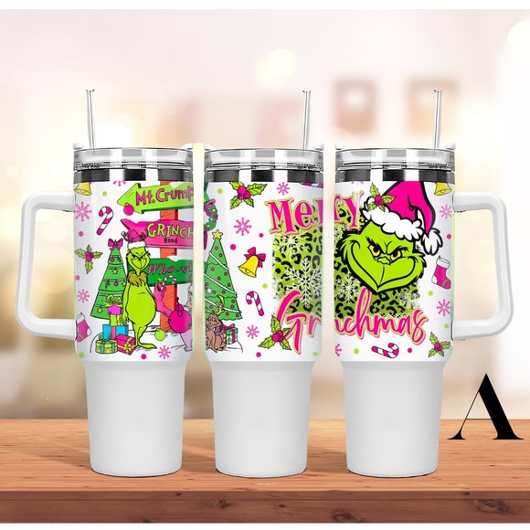 Merry Christmas The Grinch Disney 40oz Tumbler Brand new 40 oz double wall - Picture 2 of 3